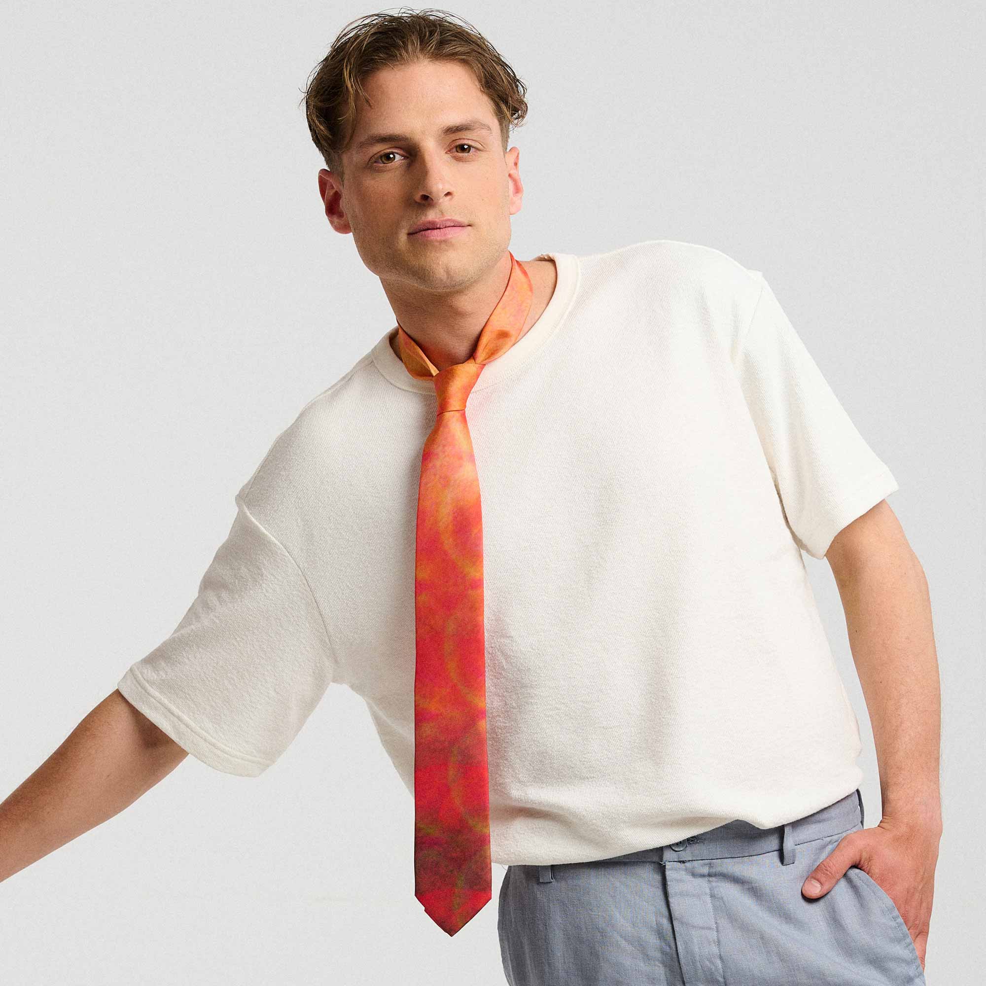 Punica Granatum Silk Tie