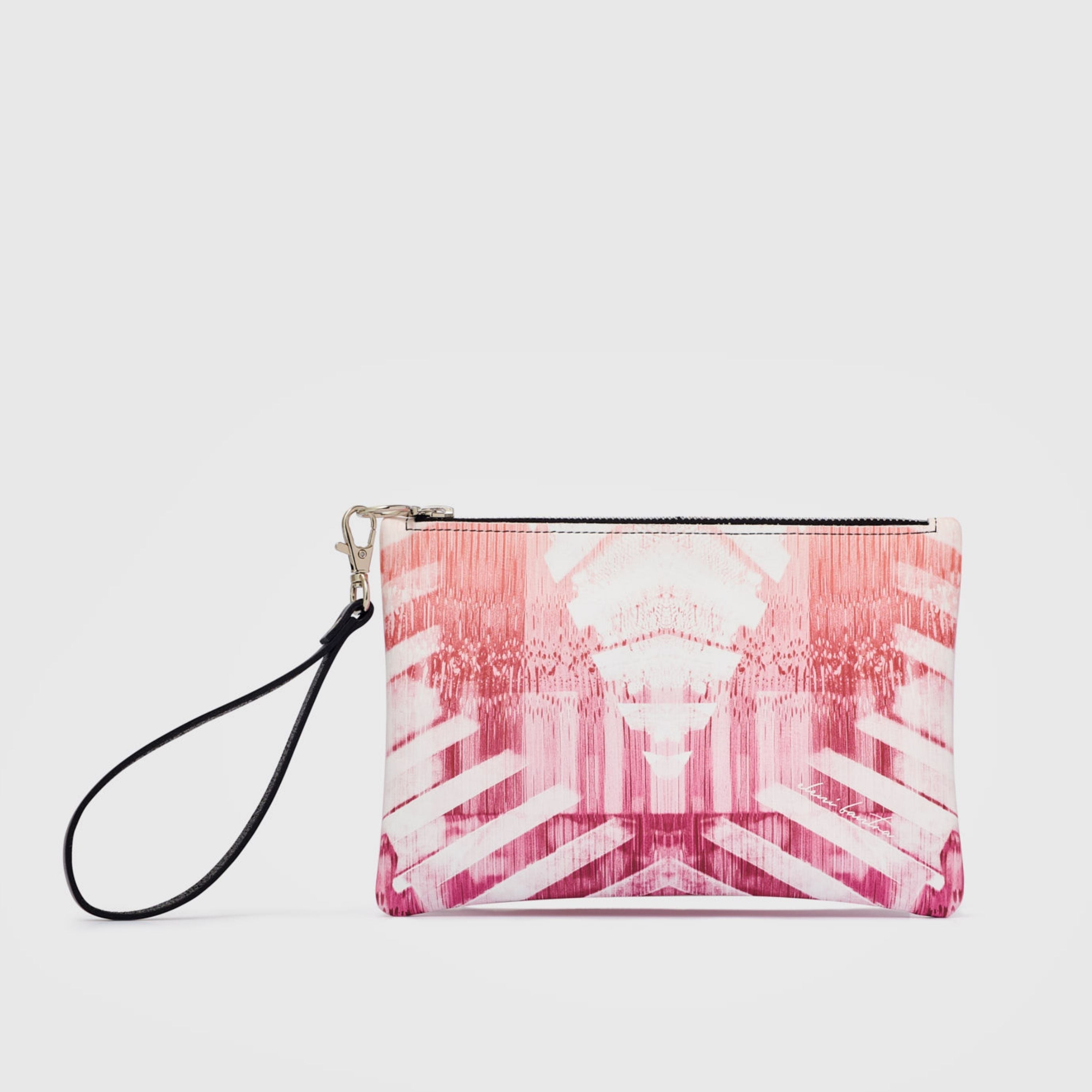 Cellular I Leather Clutch