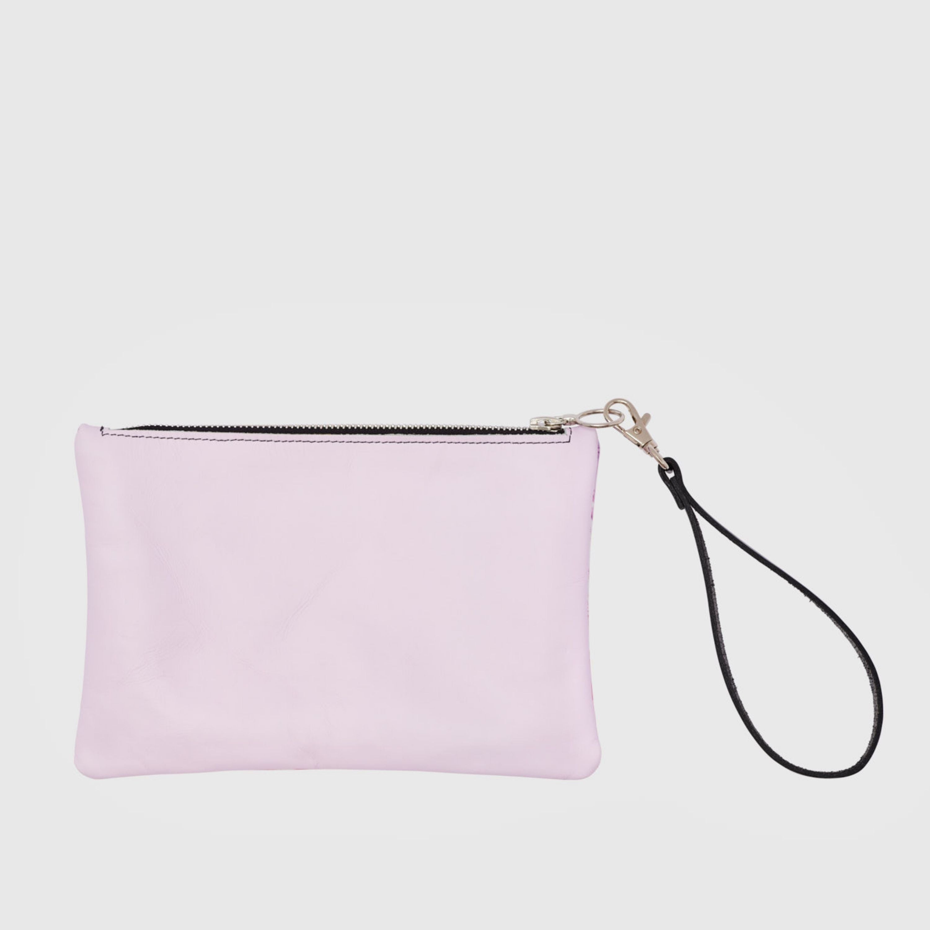Cellular I Leather Clutch